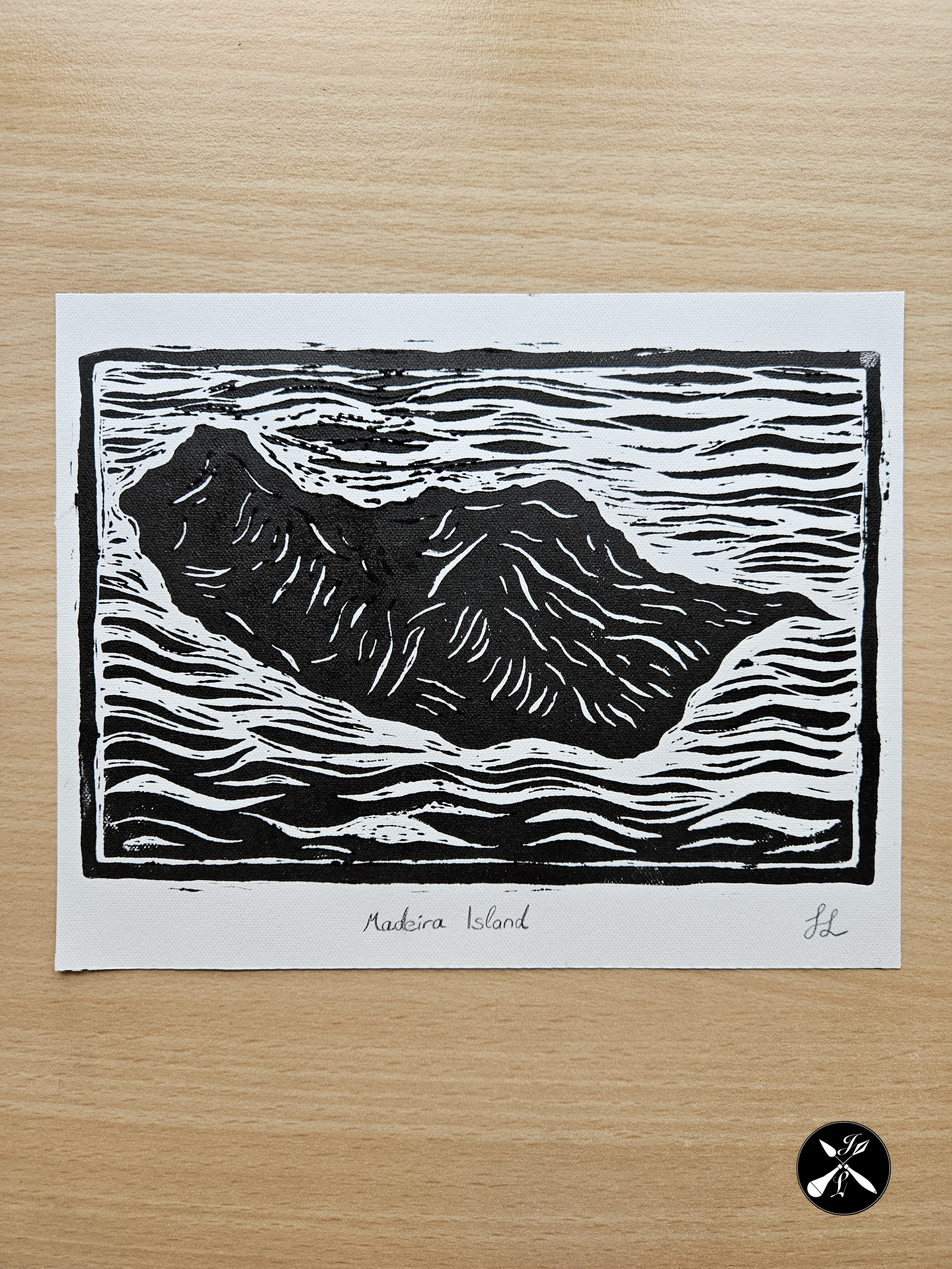 Insel Linocut